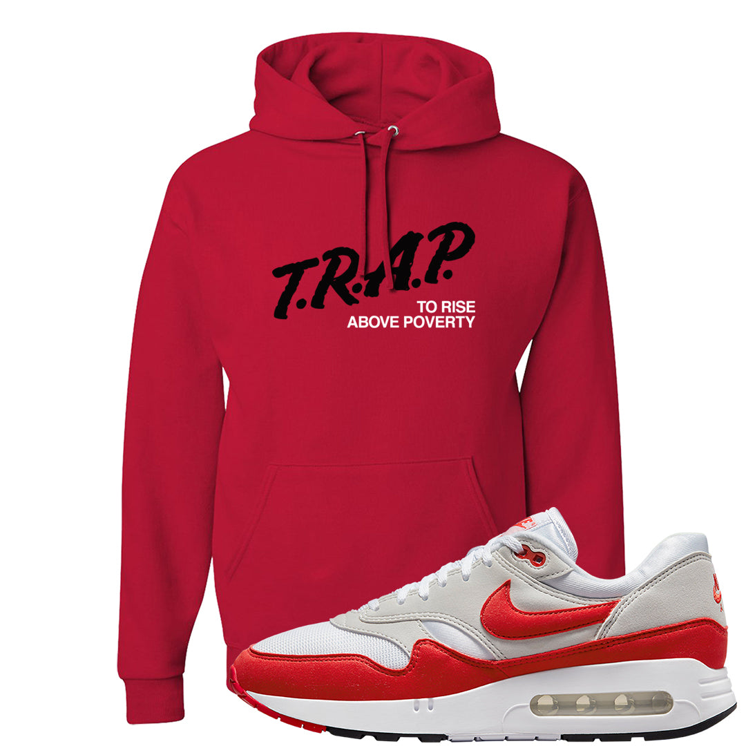 Big Bubble 1s Hoodie | Trap To Rise Above Poverty, Red