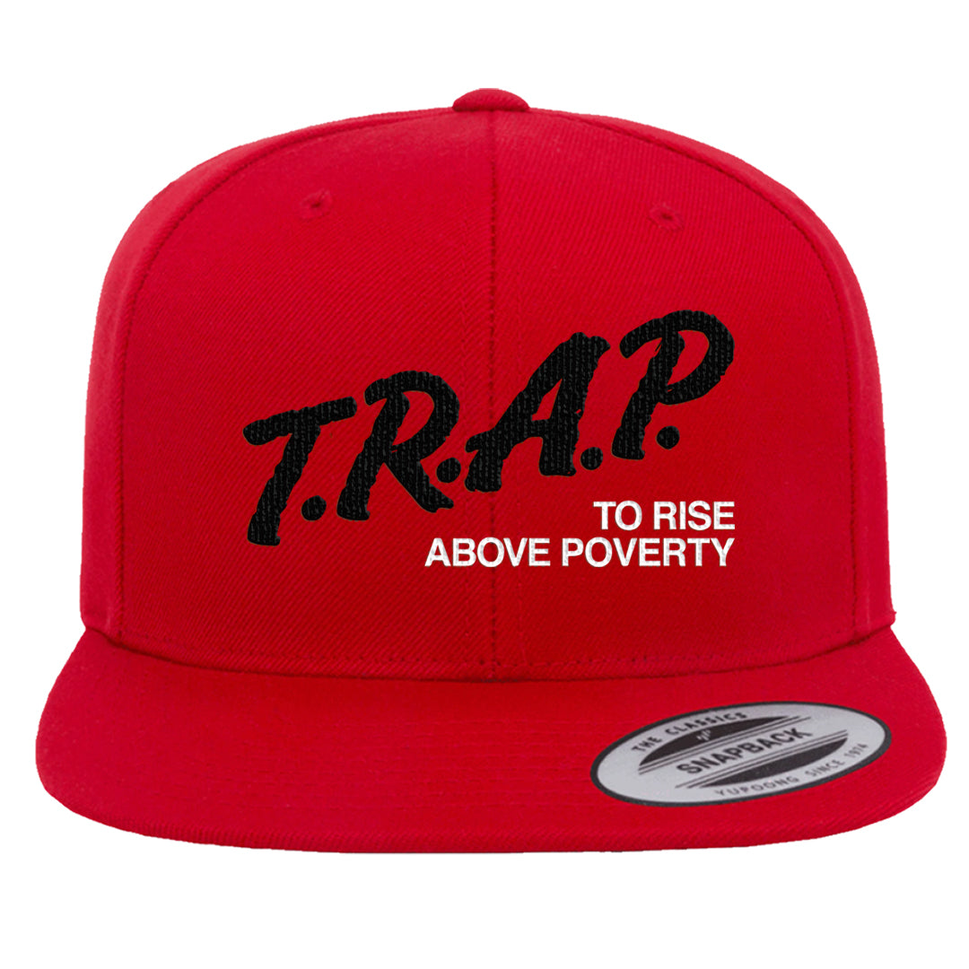 Big Bubble 1s Snapback Hat | Trap To Rise Above Poverty, Red