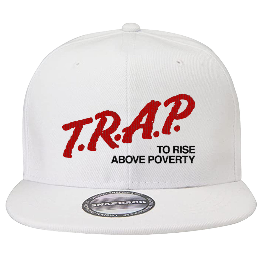 Big Bubble 1s Snapback Hat | Trap To Rise Above Poverty, White