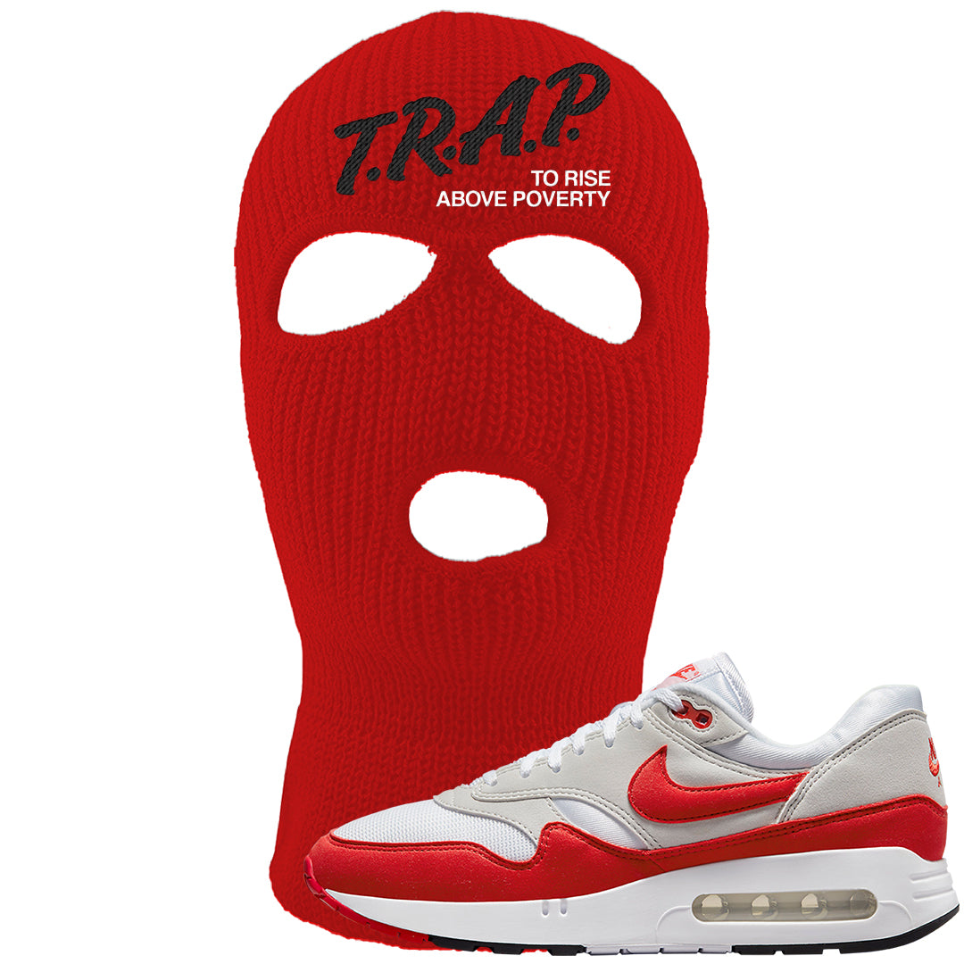 Big Bubble 1s Ski Mask | Trap To Rise Above Poverty, Red