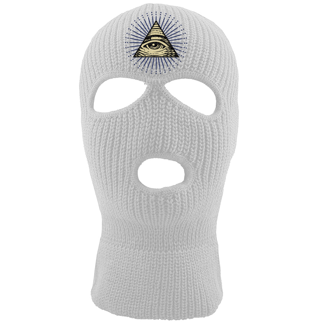 Dirty Denim Max 1s Ski Mask | All Seeing Eye, White