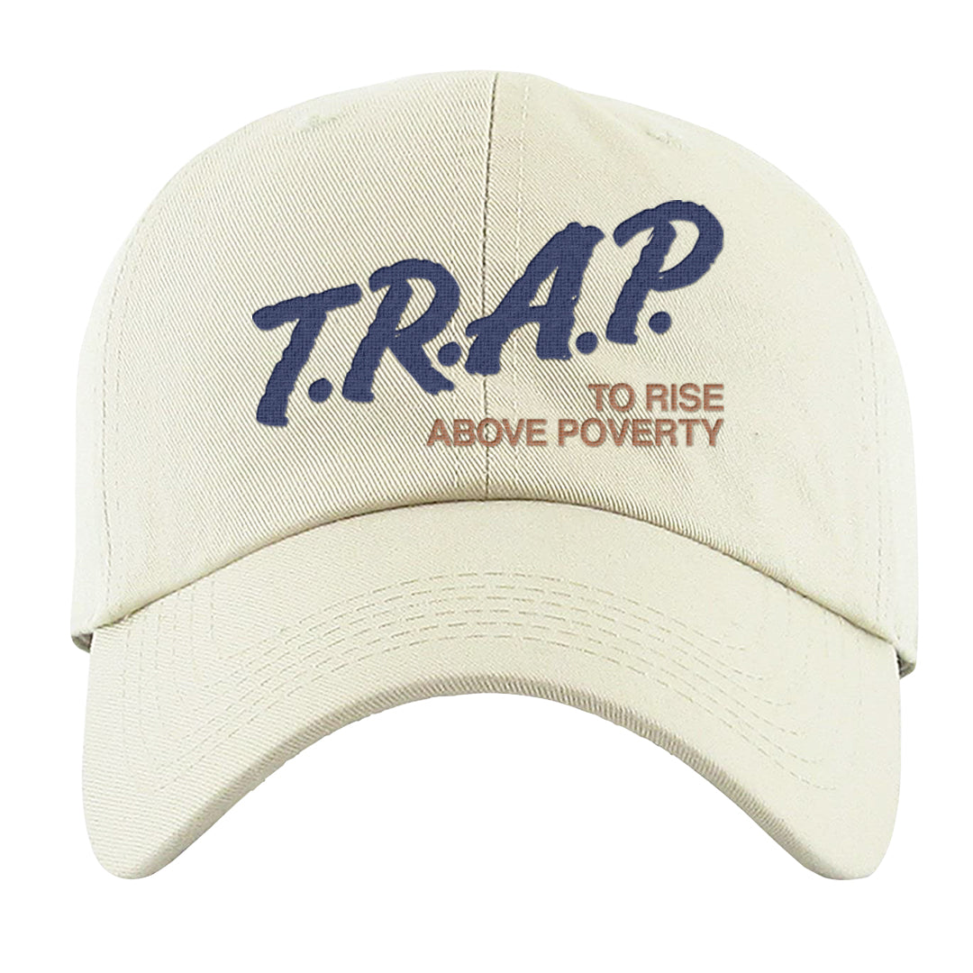 Dirty Denim Max 1s Dad Hat | Trap To Rise Above Poverty, White