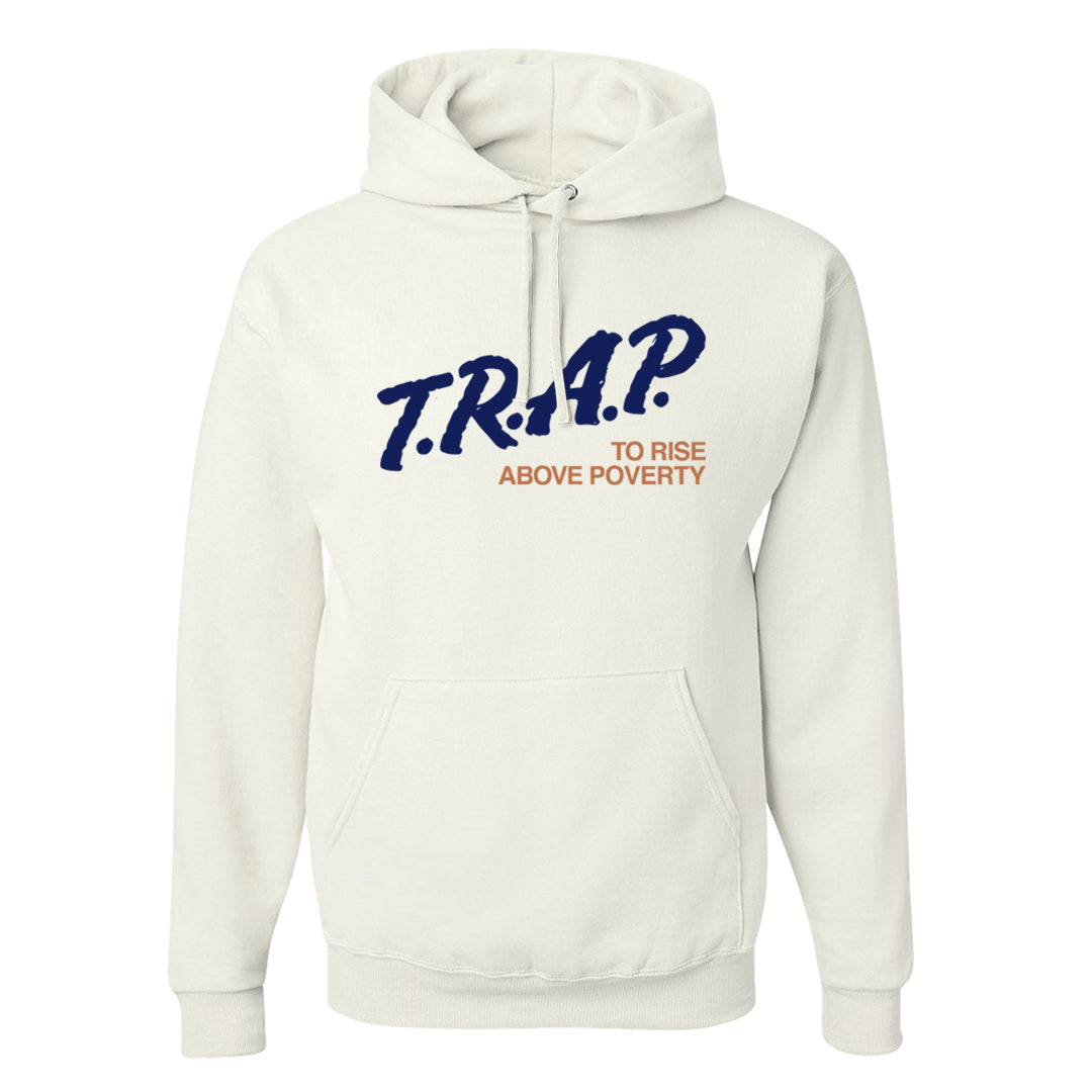 Dirty Denim Max 1s Hoodie | Trap To Rise Above Poverty, White