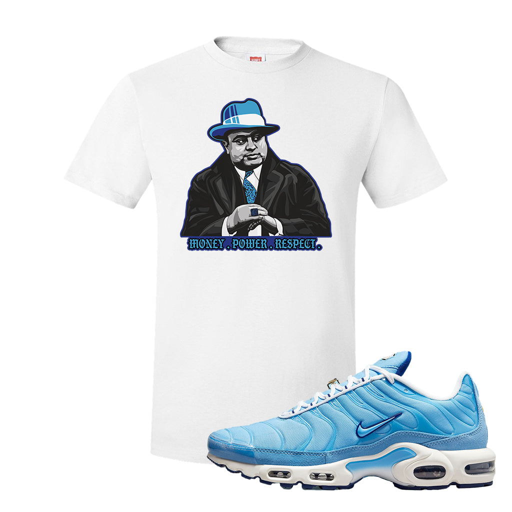 University Blue 1s T Shirt | Capone Illustration, White