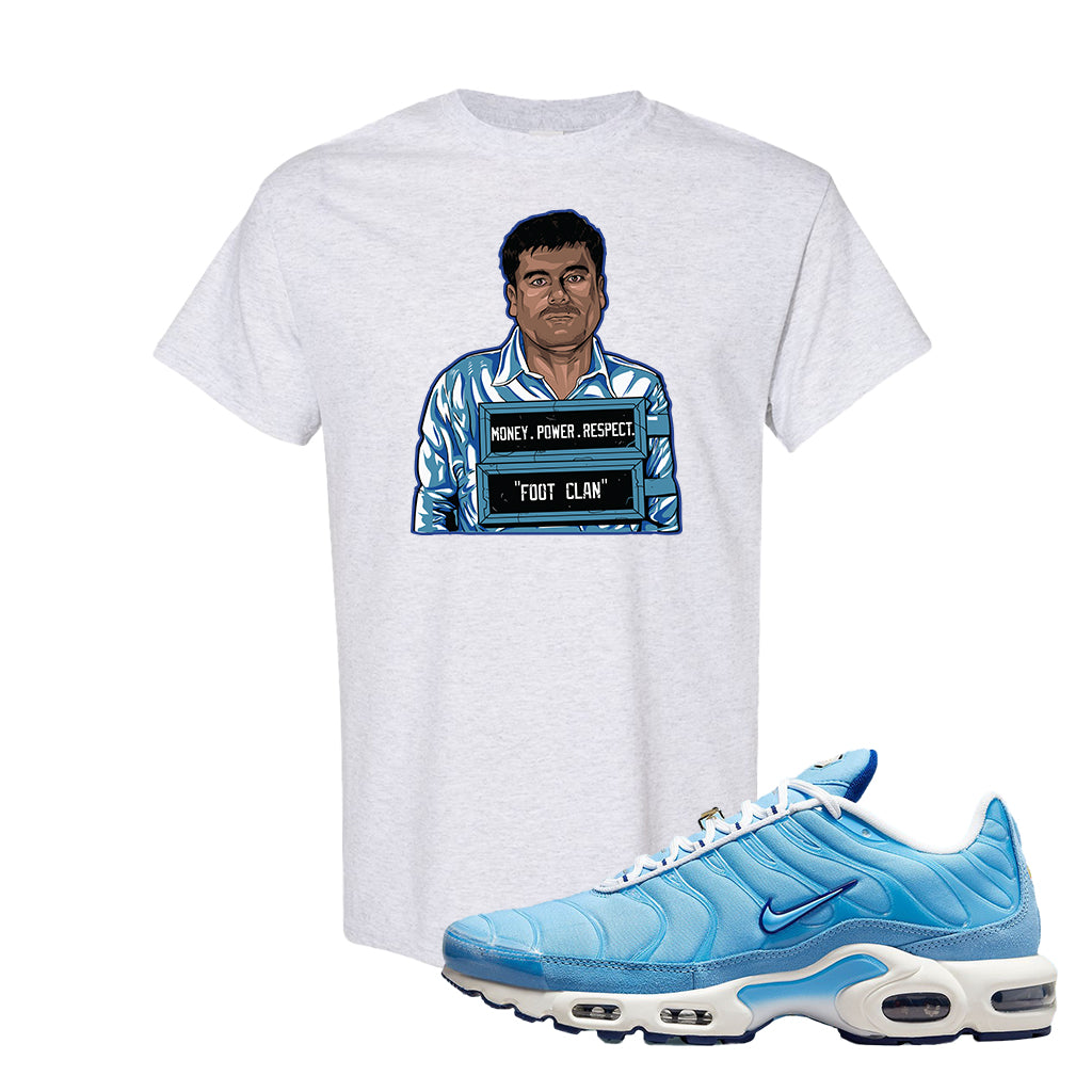 University Blue 1s T Shirt | El Chapo Illustration, Ash