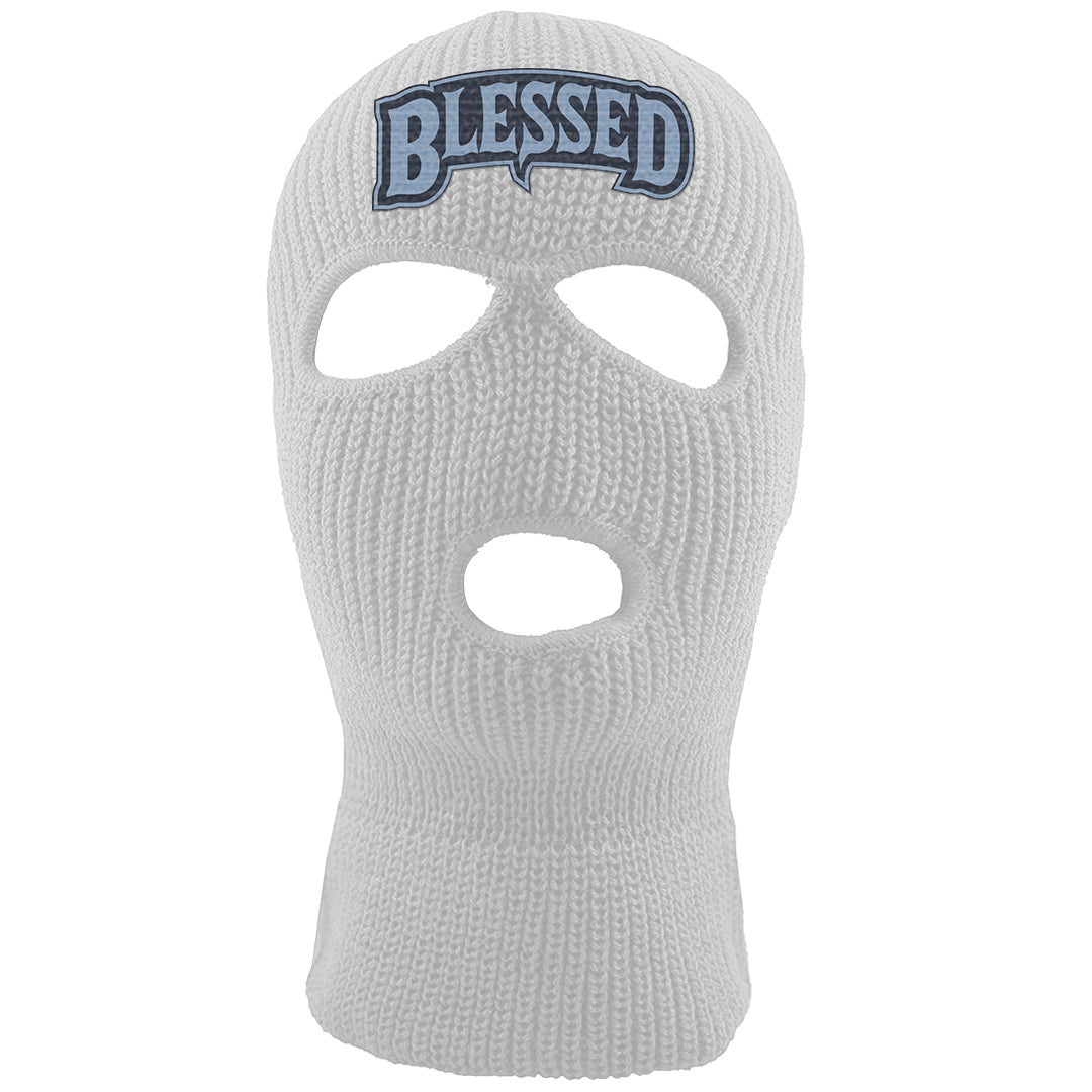 Diffused Blue 90s Ski Mask | Blessed Arch, White