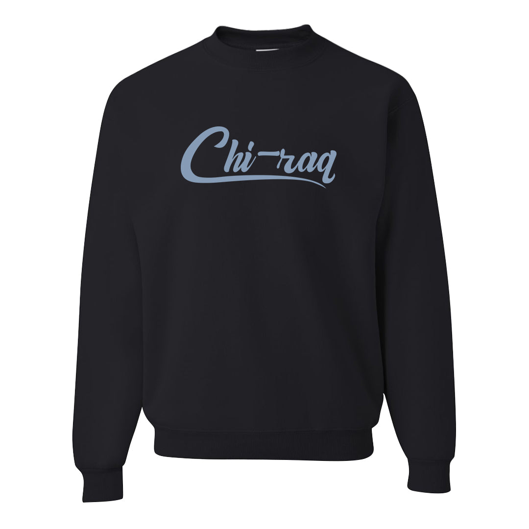 Diffused Blue 90s Crewneck Sweatshirt | Chiraq, Black