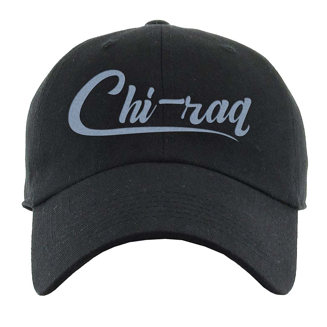 Diffused Blue 90s Dad Hat | Chiraq, Black