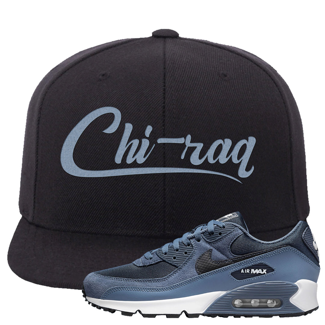 Diffused Blue 90s Snapback Hat | Chiraq, Black