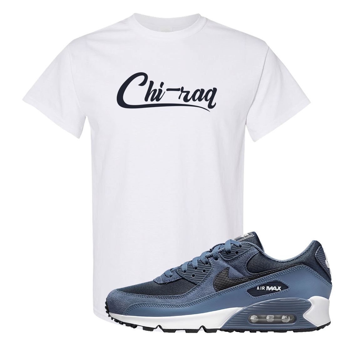 Diffused Blue 90s T Shirt | Chiraq, White