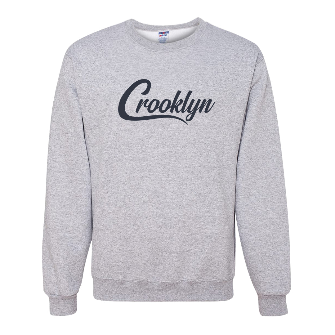 Diffused Blue 90s Crewneck Sweatshirt | Crooklyn, Ash