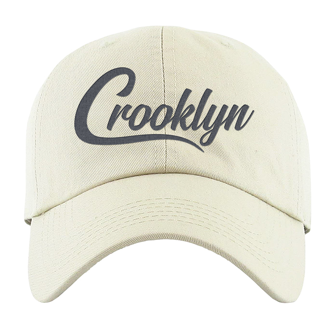 Diffused Blue 90s Dad Hat | Crooklyn, White