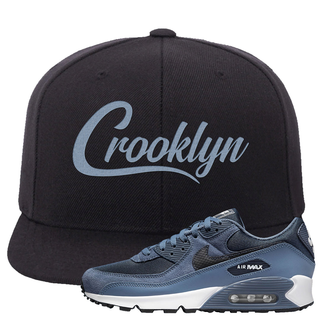 Diffused Blue 90s Snapback Hat | Crooklyn, Black