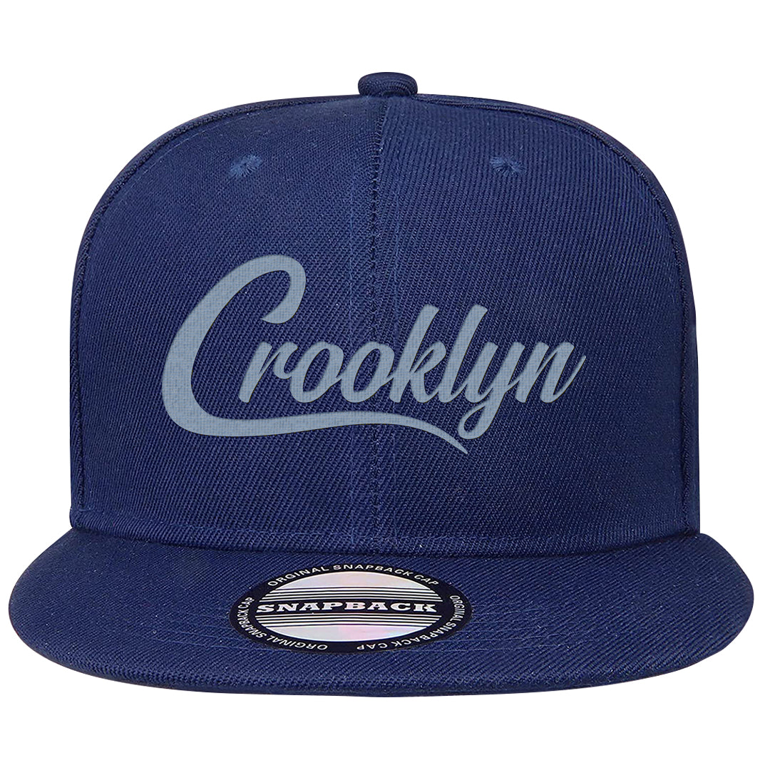 Diffused Blue 90s Snapback Hat | Crooklyn, Navy