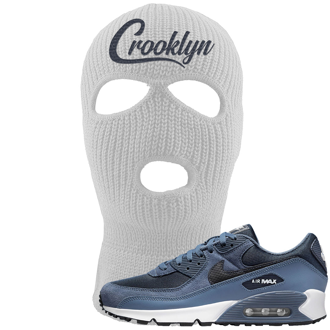 Diffused Blue 90s Ski Mask | Crooklyn, White