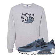 Diffused Blue 90s Crewneck Sweatshirt | Certified Sneakerhead, Ash