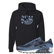Diffused Blue 90s Hoodie | Certified Sneakerhead, Black