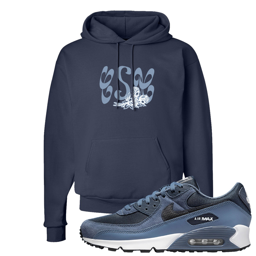 Diffused Blue 90s Hoodie | Certified Sneakerhead, Navy Blue