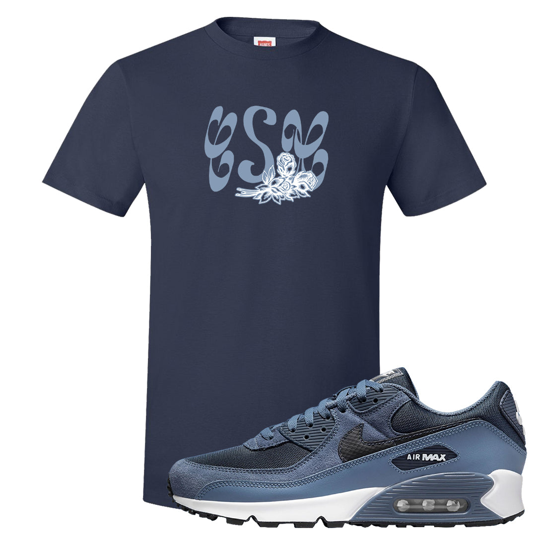 Diffused Blue 90s T Shirt | Certified Sneakerhead, Navy Blue