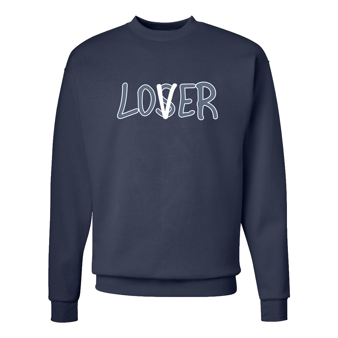 Diffused Blue 90s Crewneck Sweatshirt | Lover, Navy Blue