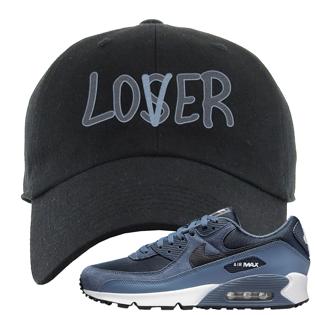 Diffused Blue 90s Dad Hat | Lover, Black