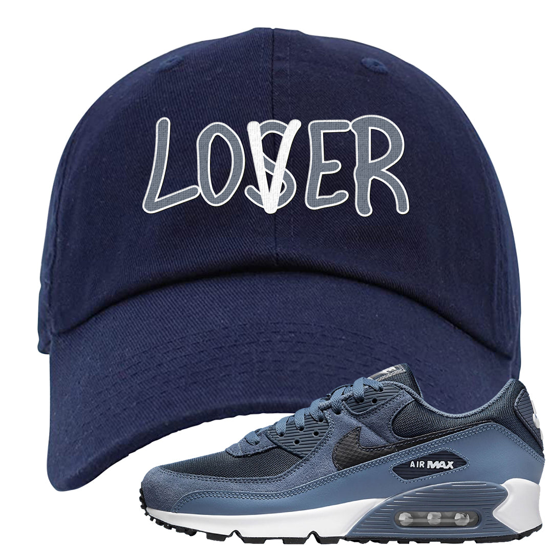 Diffused Blue 90s Dad Hat | Lover, Navy Blue