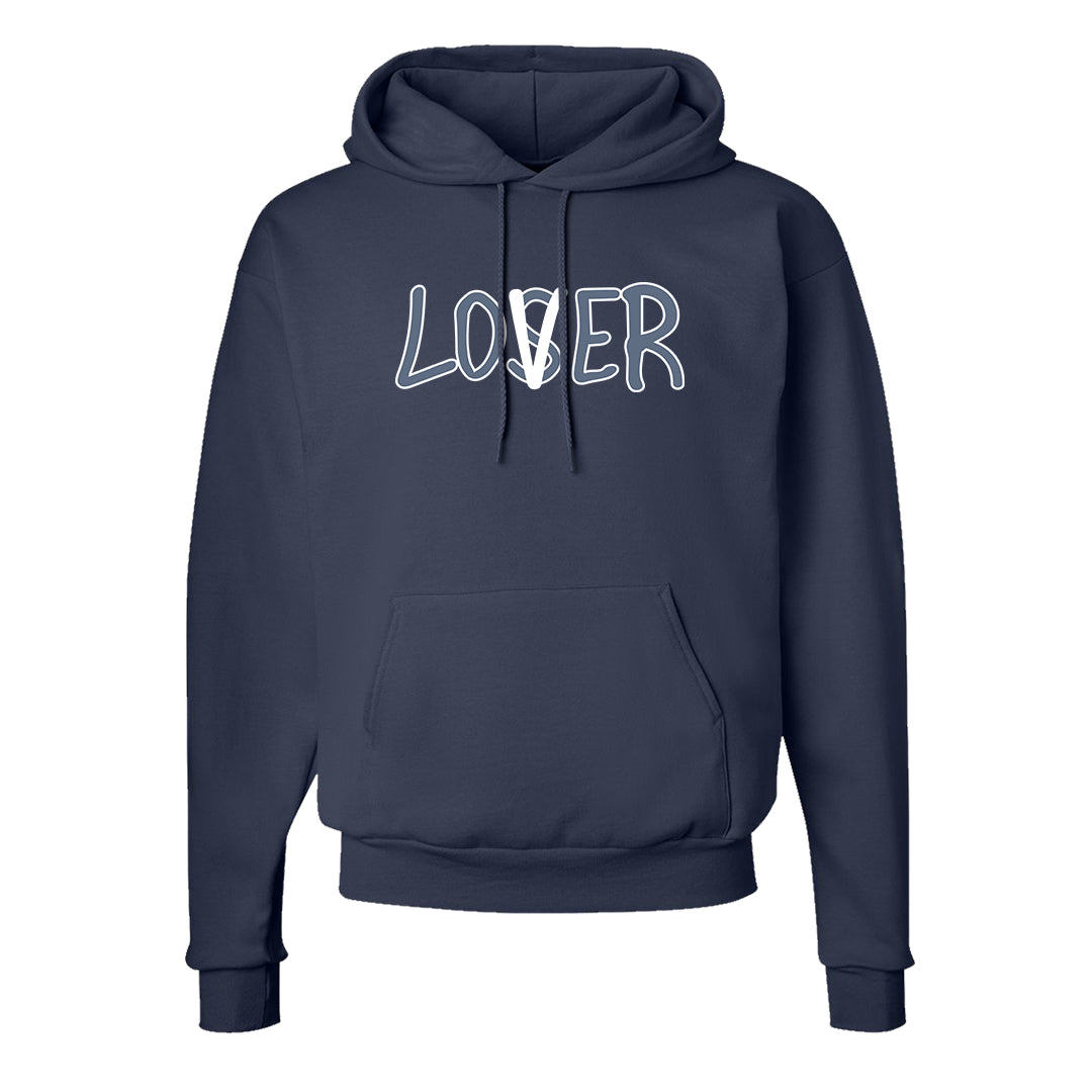 Diffused Blue 90s Hoodie | Lover, Navy Blue
