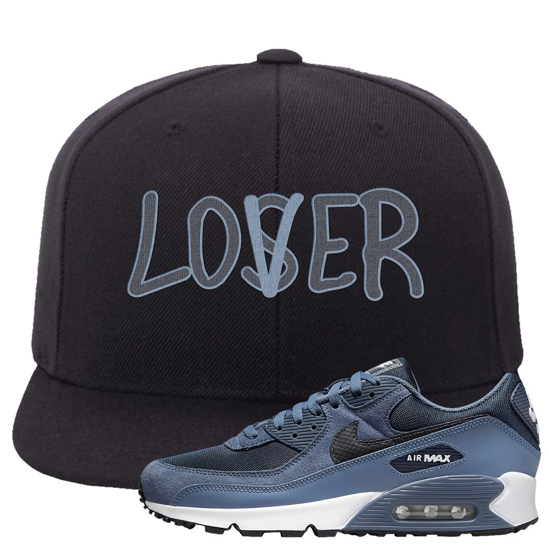 Diffused Blue 90s Snapback Hat | Lover, Black