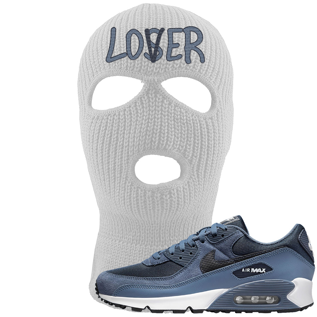 Diffused Blue 90s Ski Mask | Lover, White