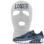 Diffused Blue 90s Ski Mask | Lover, White