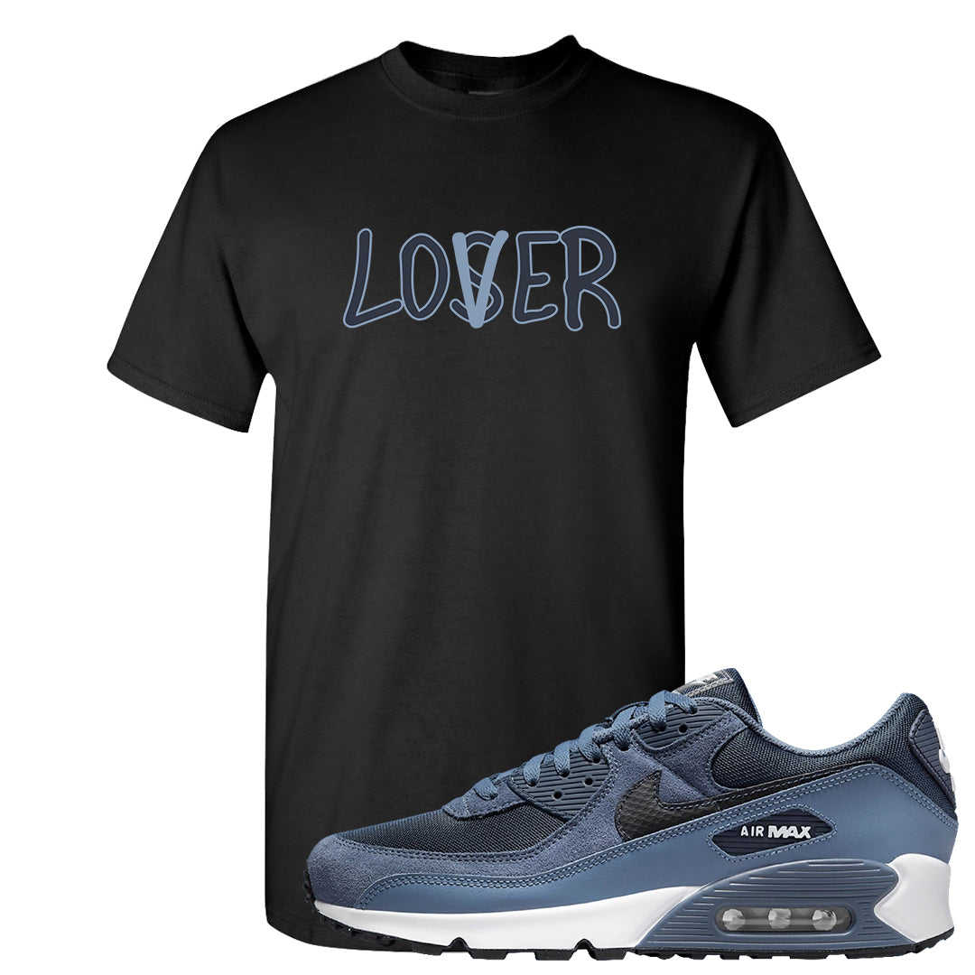 Diffused Blue 90s T Shirt | Lover, Black