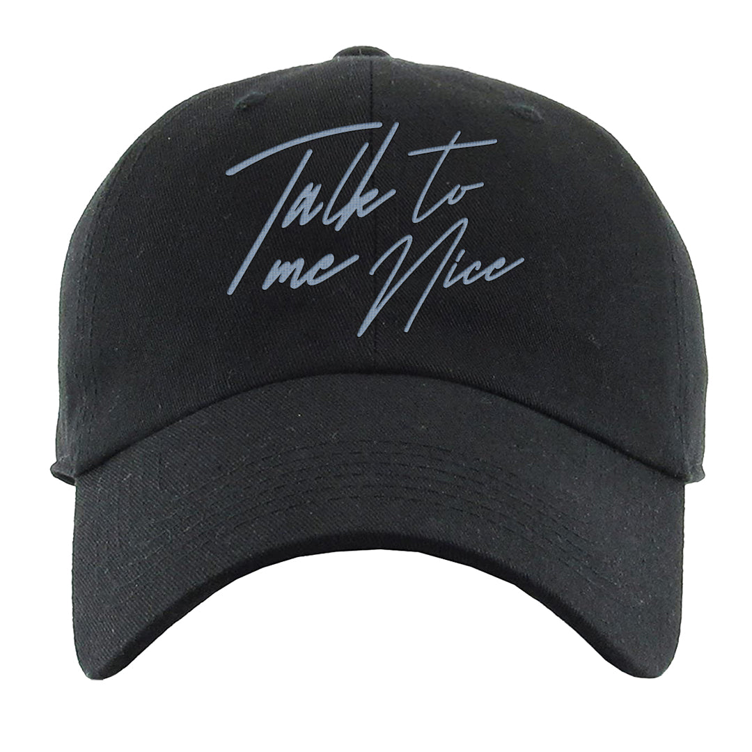 Diffused Blue 90s Dad Hat | Talk To Me Nice, Black