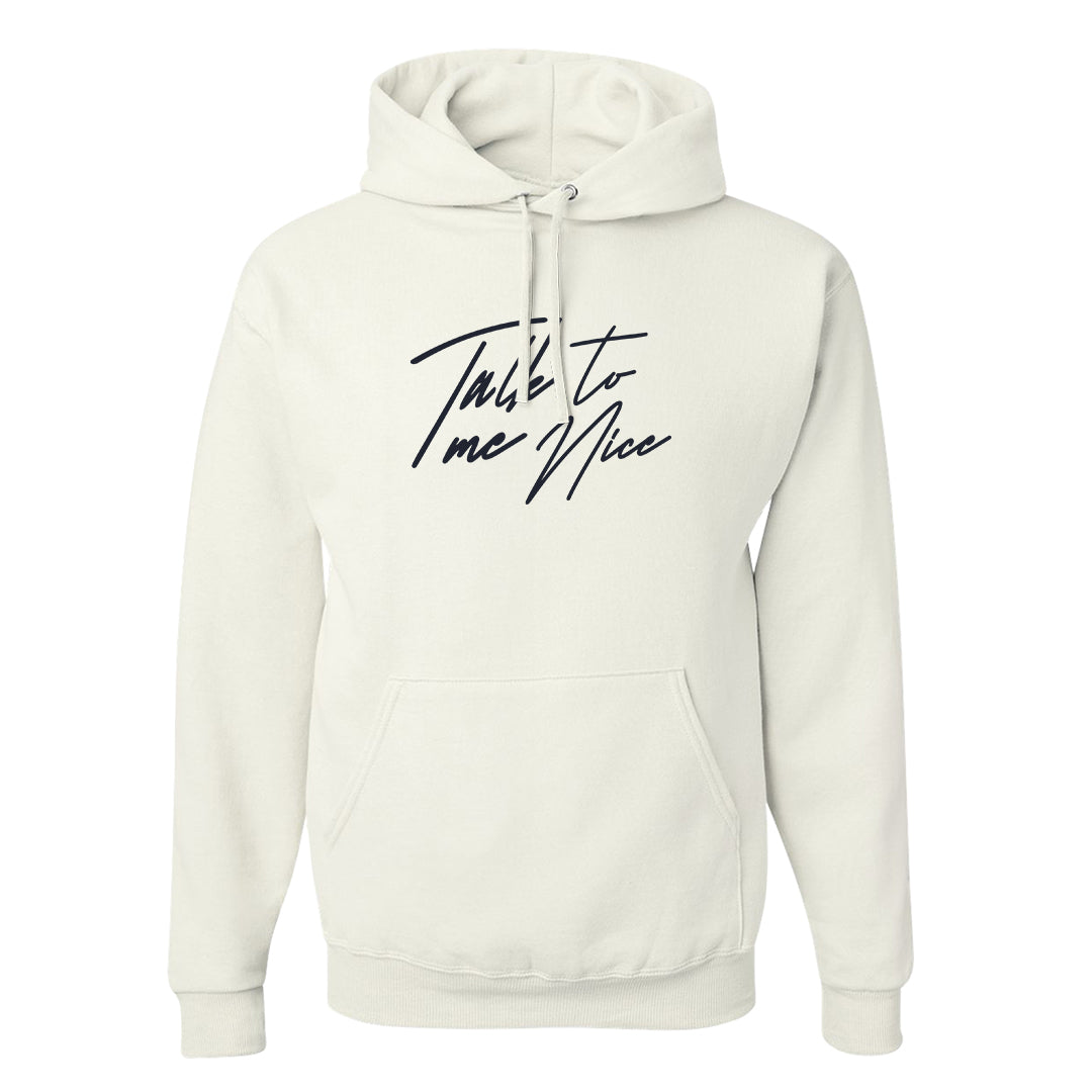 Diffused Blue 90s Hoodie | Talk To Me Nice, White