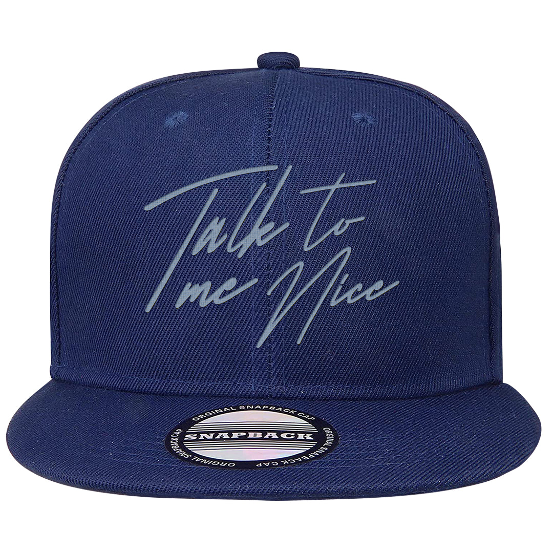 Diffused Blue 90s Snapback Hat | Talk To Me Nice, Navy