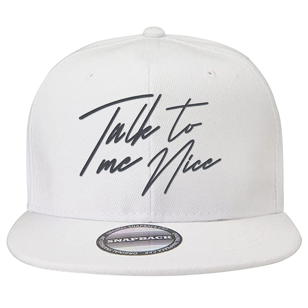 Diffused Blue 90s Snapback Hat | Talk To Me Nice, White