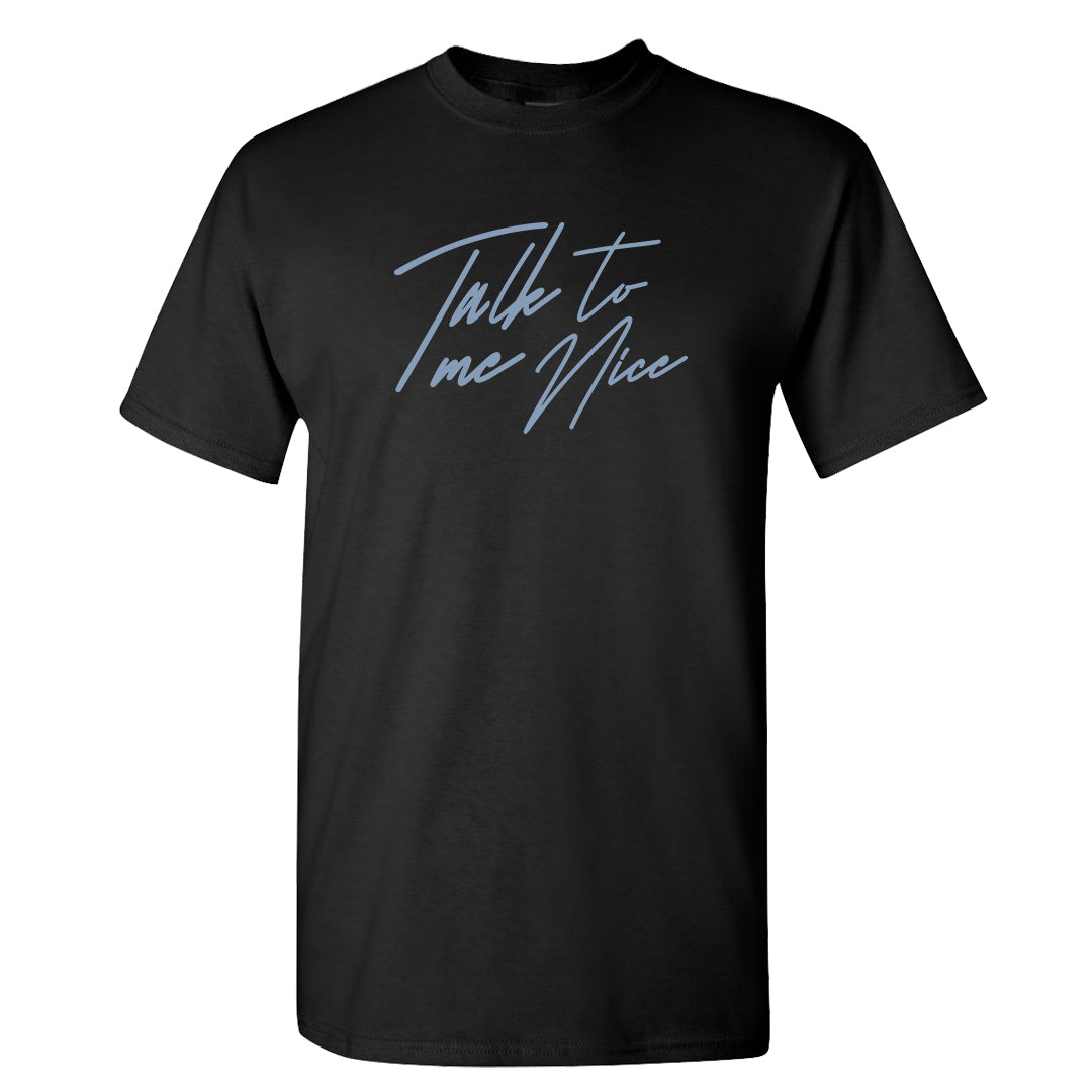 Diffused Blue 90s T Shirt | Talk To Me Nice, Black