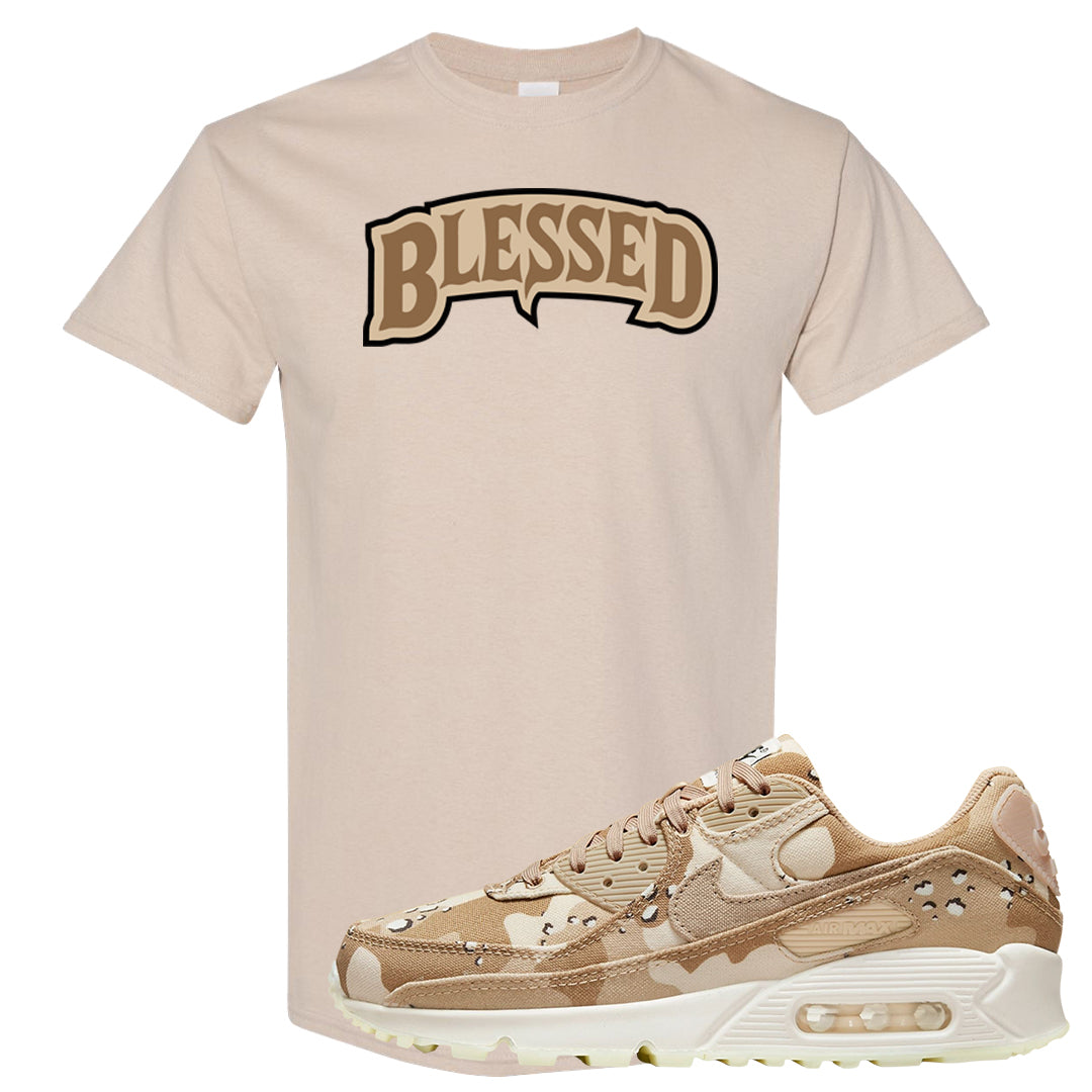 Desert Camo 90s T Shirt | Blessed Arch, Sand