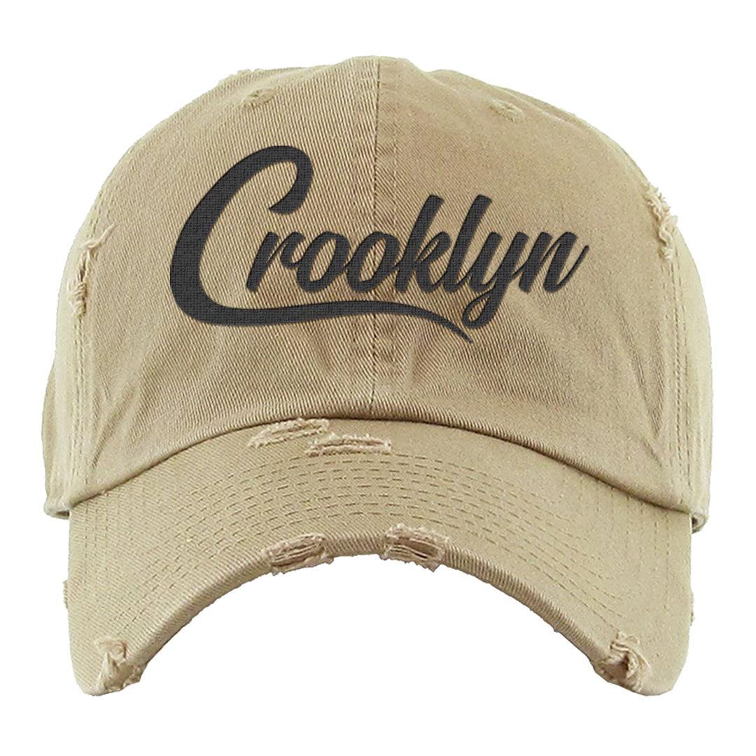 Desert Camo 90s Distressed Dad Hat | Crooklyn, Khaki