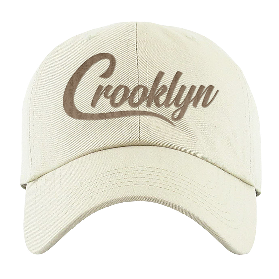 Desert Camo 90s Dad Hat | Crooklyn, White