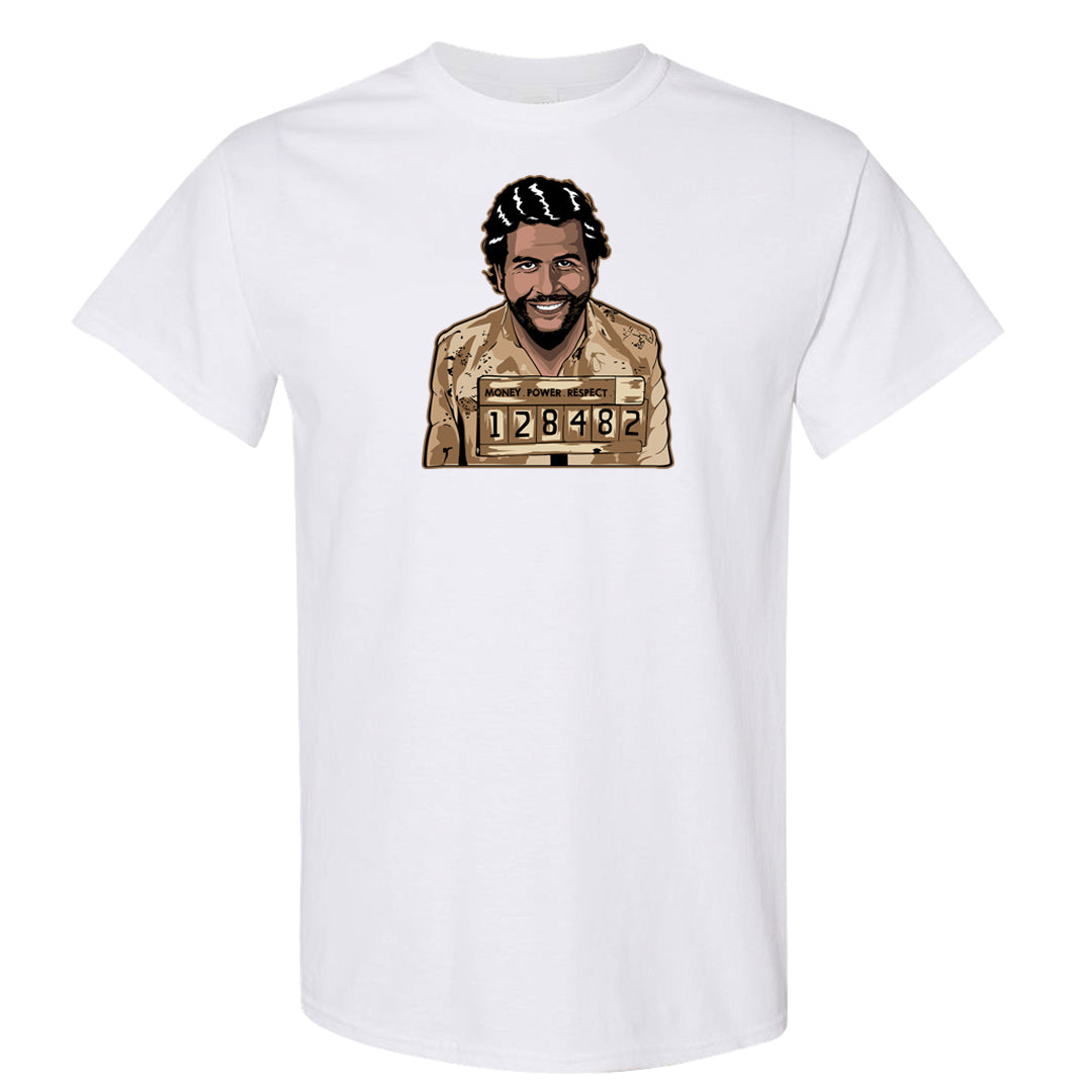 Desert Camo 90s T Shirt | Escobar Illustration, White