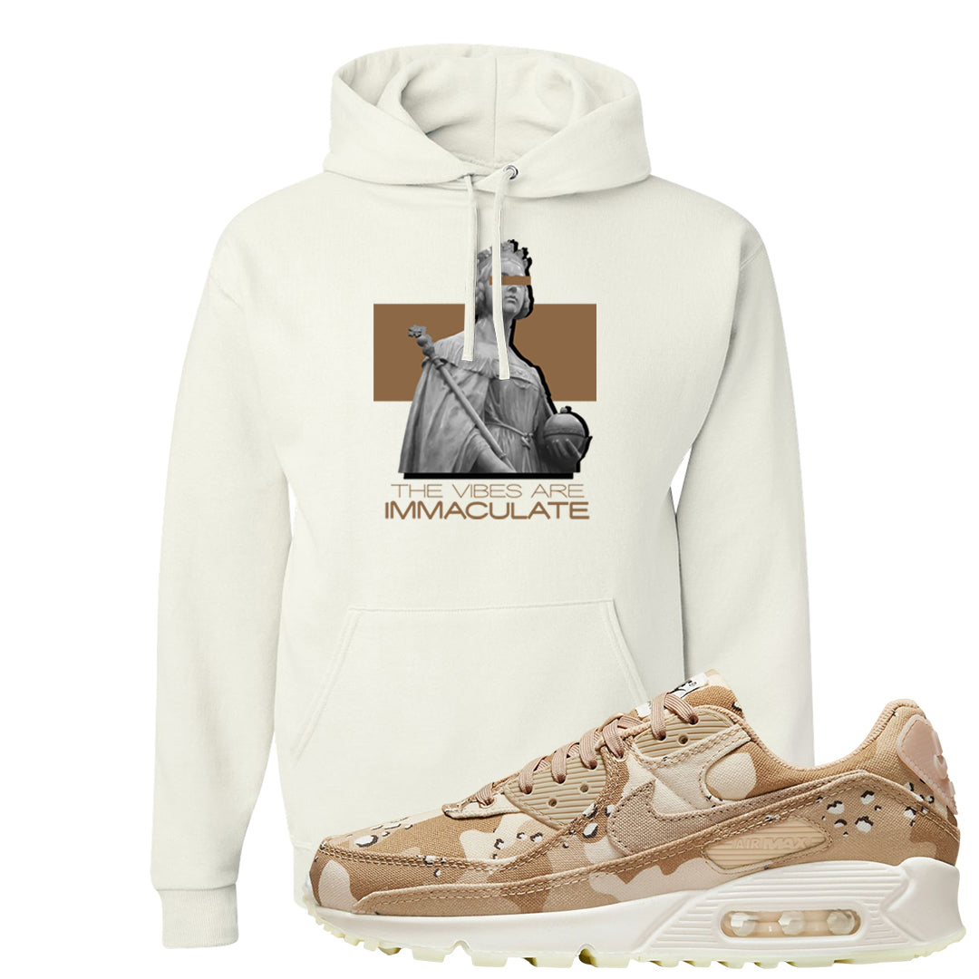 Desert Camo 90s Hoodie | The Vibes Are Immaculate, White