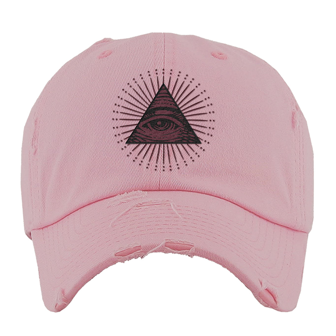 Valentine's Day 2023 Futura 90s Distressed Dad Hat | All Seeing Eye, Light Pink