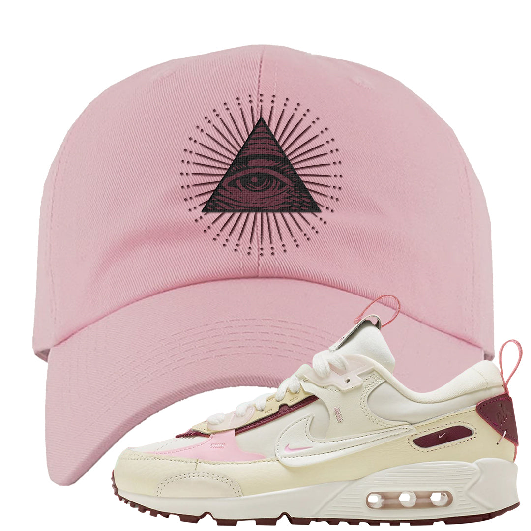 Valentine's Day 2023 Futura 90s Dad Hat | All Seeing Eye, Light Pink