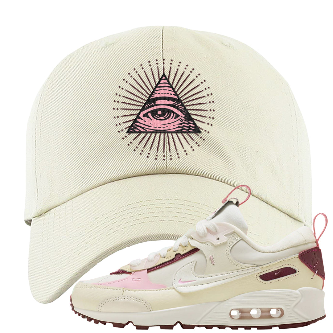 Valentine's Day 2023 Futura 90s Dad Hat | All Seeing Eye, White