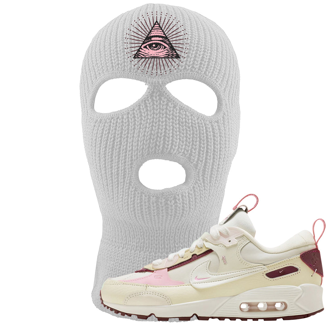 Valentine's Day 2023 Futura 90s Ski Mask | All Seeing Eye, White