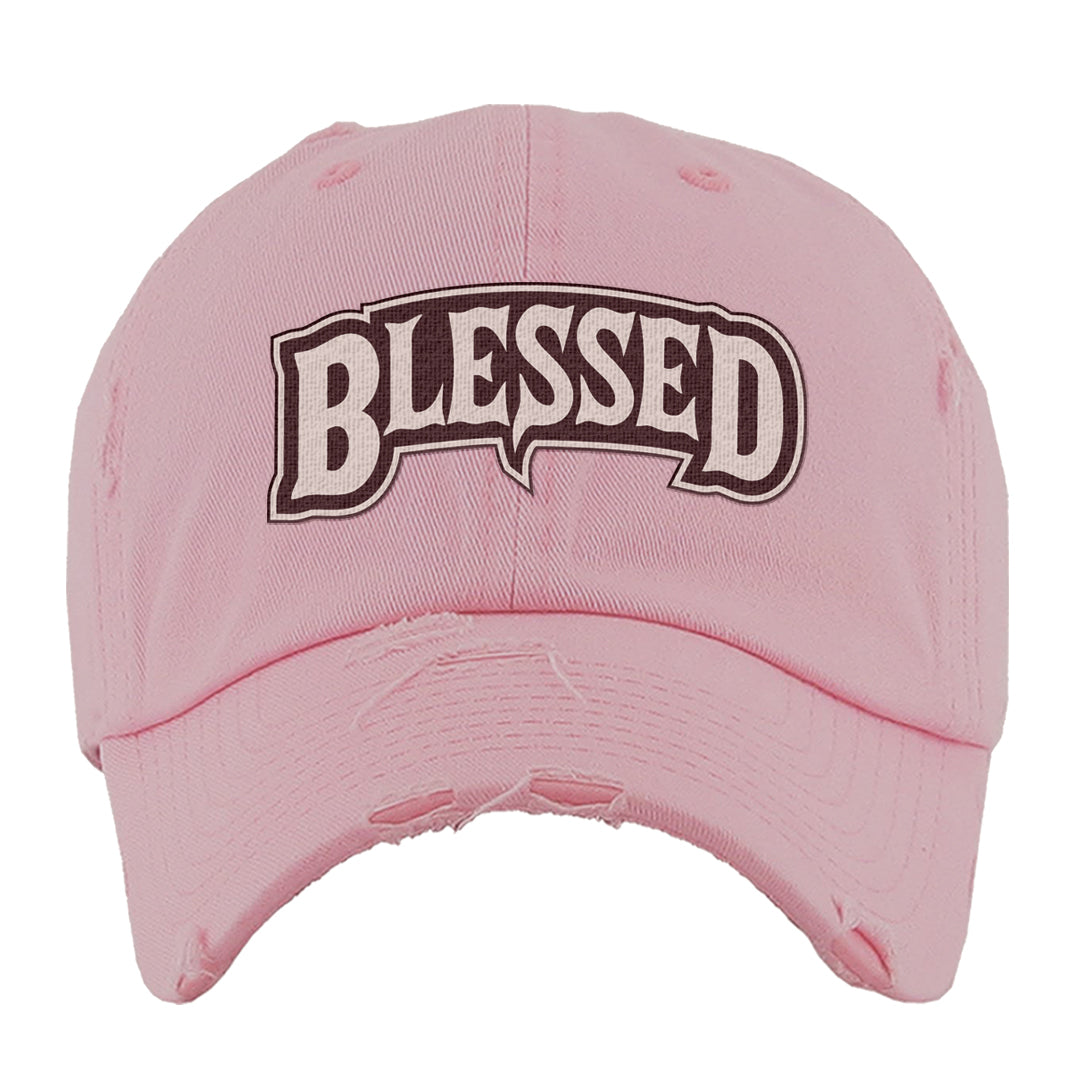 Valentine's Day 2023 Futura 90s Distressed Dad Hat | Blessed Arch, Light Pink