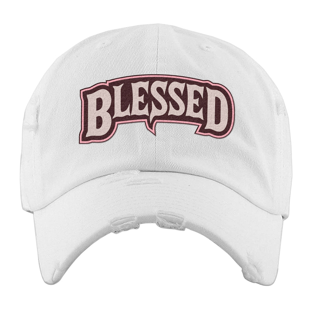 Valentine's Day 2023 Futura 90s Distressed Dad Hat | Blessed Arch, White