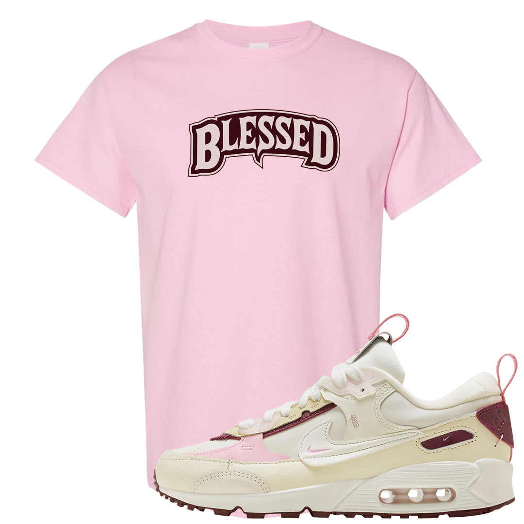 Valentine's Day 2023 Futura 90s T Shirt | Blessed Arch, Light Pink