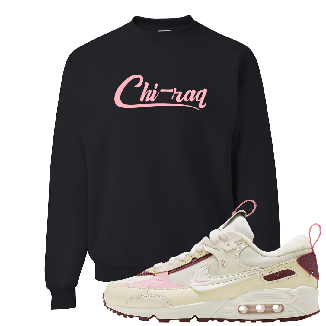 Valentine's Day 2023 Futura 90s Crewneck Sweatshirt | Chiraq, Black