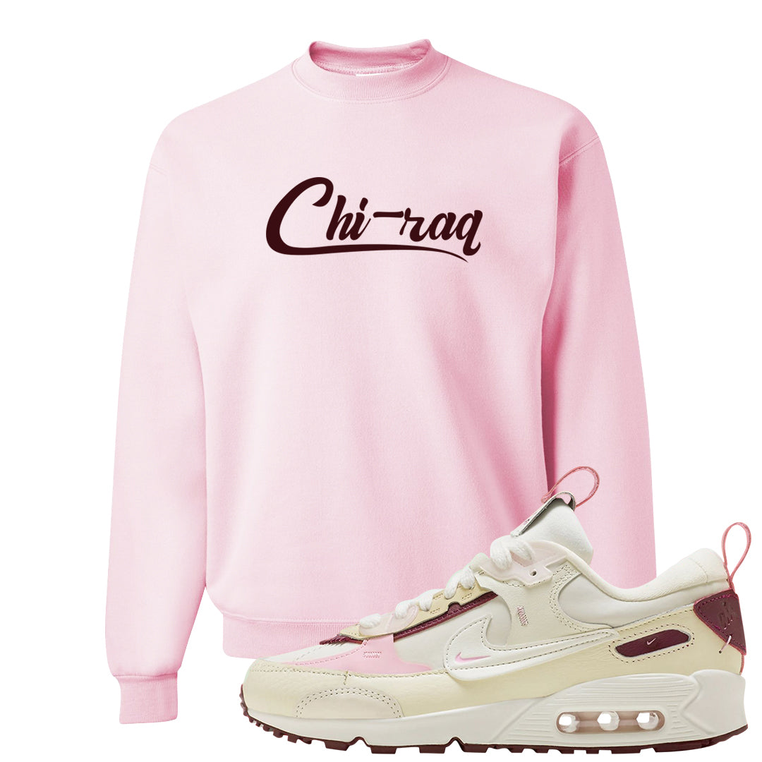 Valentine's Day 2023 Futura 90s Crewneck Sweatshirt | Chiraq, Light Pink